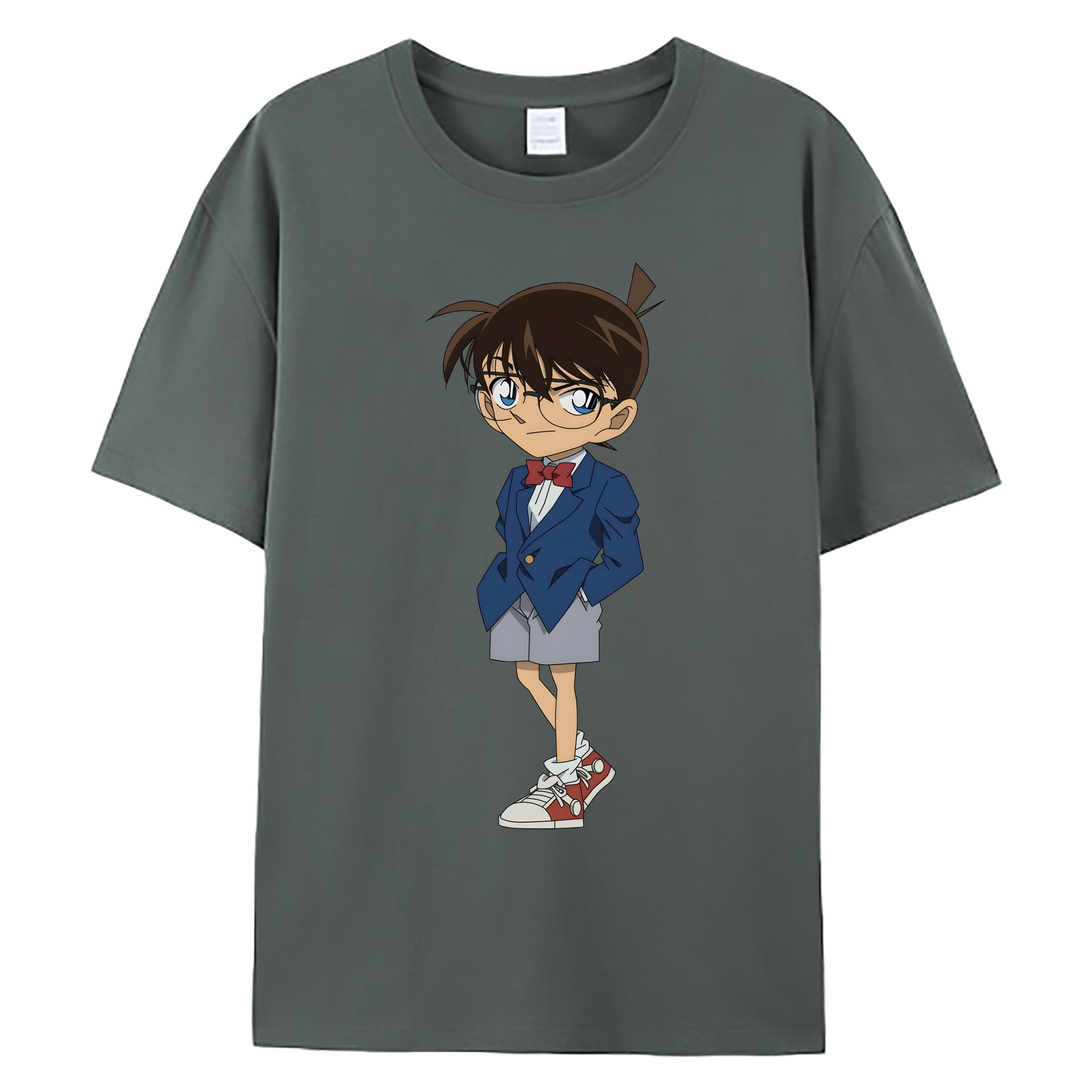 （画像用） 名探偵コナン 江戸川 コナン Detective Conan Conan Edogawa 綿100％ メンズ半袖Tシャツ｜肌触りやわらか＆通気性